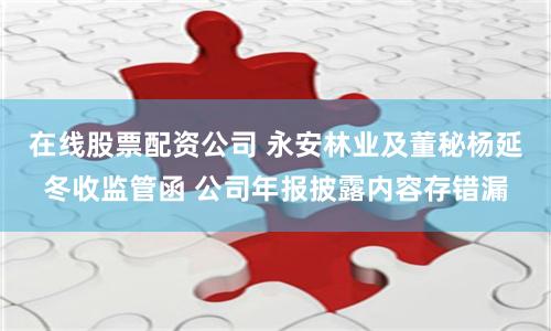在线股票配资公司 永安林业及董秘杨延冬收监管函 公司年报披露内容存错漏